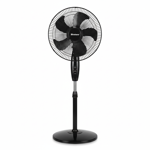 Binatone 16 inch standing fan ITAL 1660 black front view