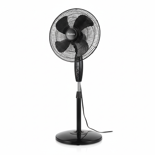 Binatone 16 inch standing fan ITAL 1660 black angle view