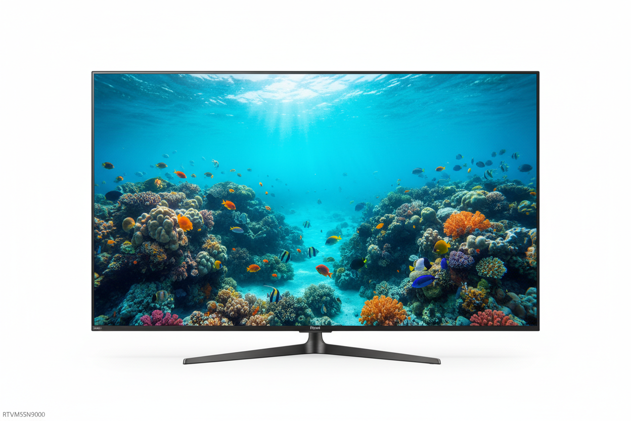 Royal 55 inch Mini LED Smart TV front-facing product shot on white background