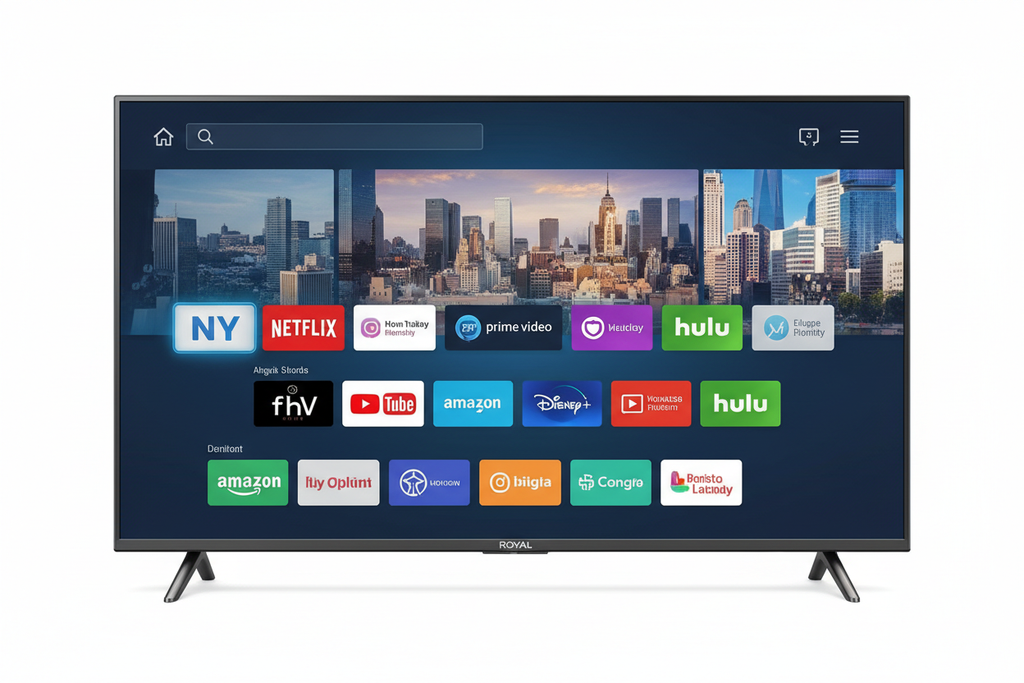 ROYAL 43 inch Android FHD Smart TV front-facing product shot on white background