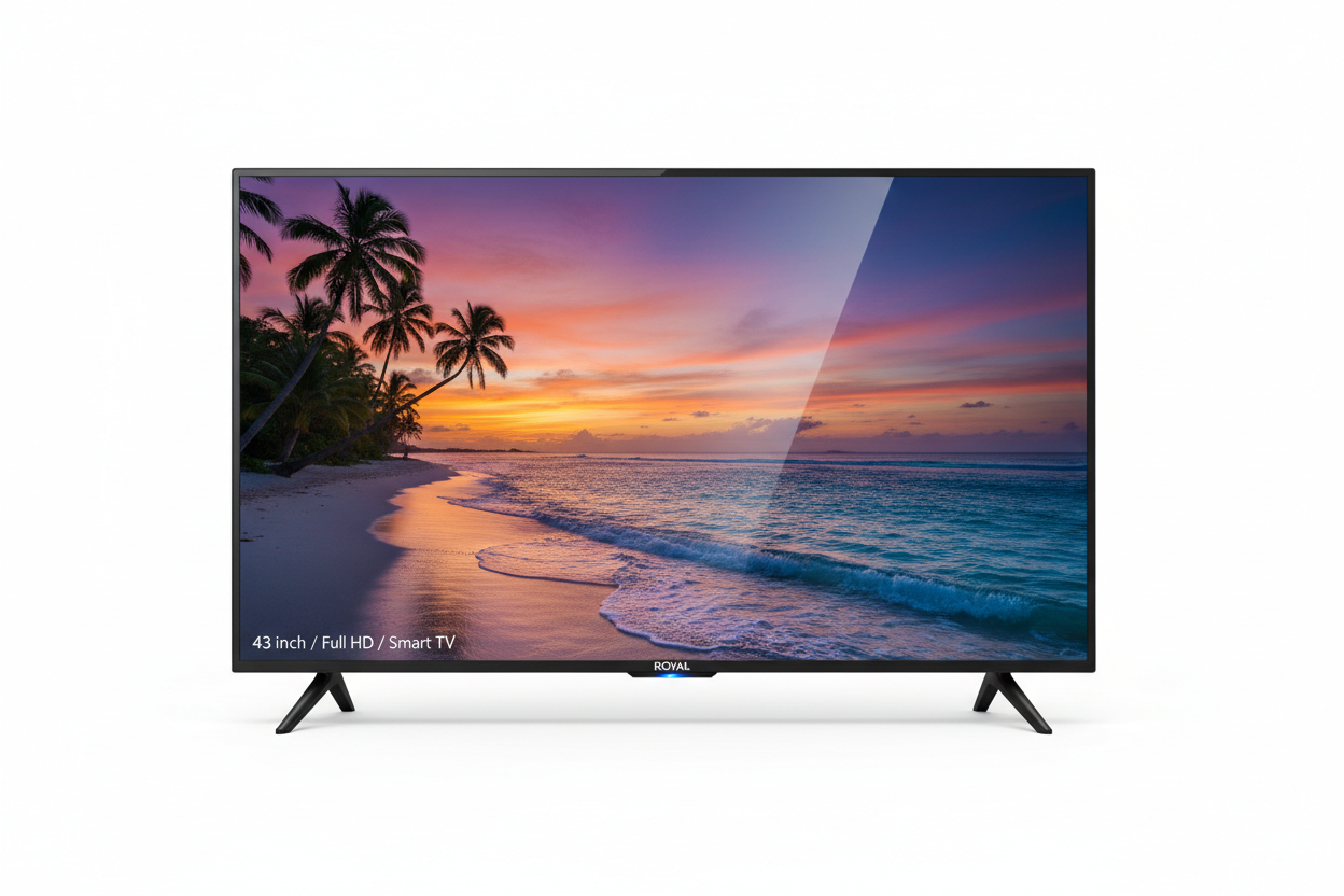 Royal 43 inch FHD Smart TV front-facing product shot on white background