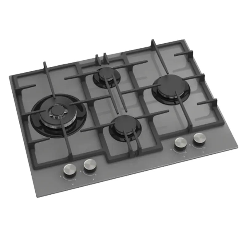 Maxi Tabletop Gas Cooker 4 Burners (ED078W) Grey Glass