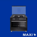 Maxi Gas Cooker 60x90 CM 5 Burners Shine Line Black Matte (FK961MBB)