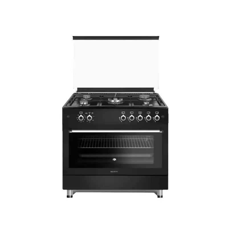 Maxi Gas Cooker 60x90 CM 5 Burners Shine Line Black Matte (FK961MBB)